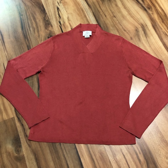 Ann Taylor Sweaters - Ann Taylor Loft 100% silk medium sweater pink red